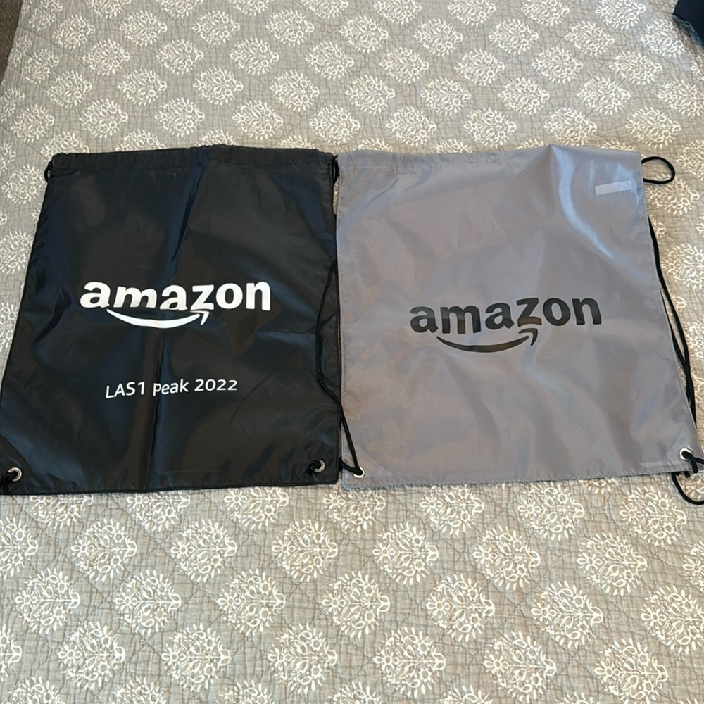 Amazon Drawstring Bag Backpack Set Of 2 - image 1